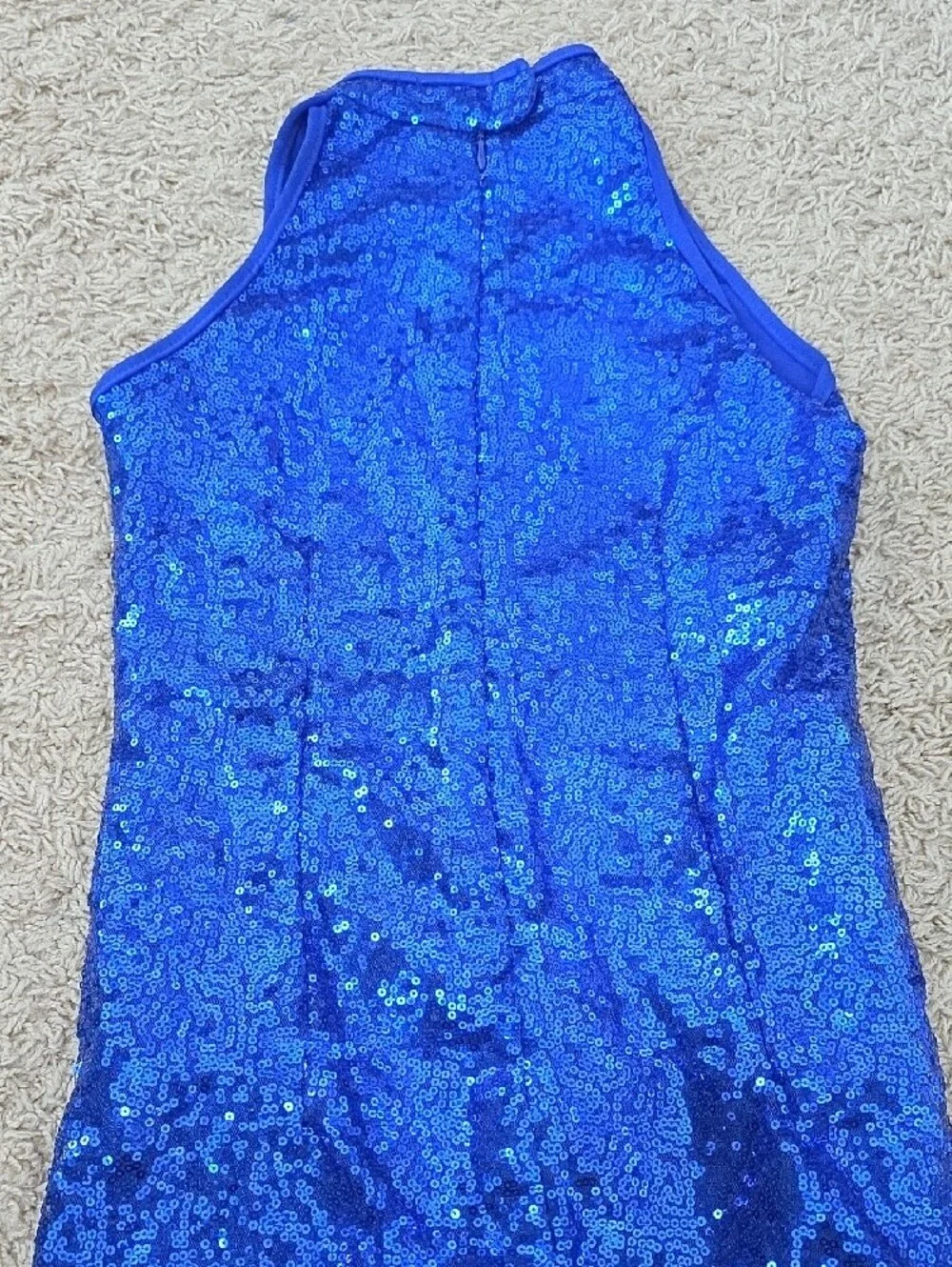 Royal Blue Sequin Dance Top and Shorts Set - Kids